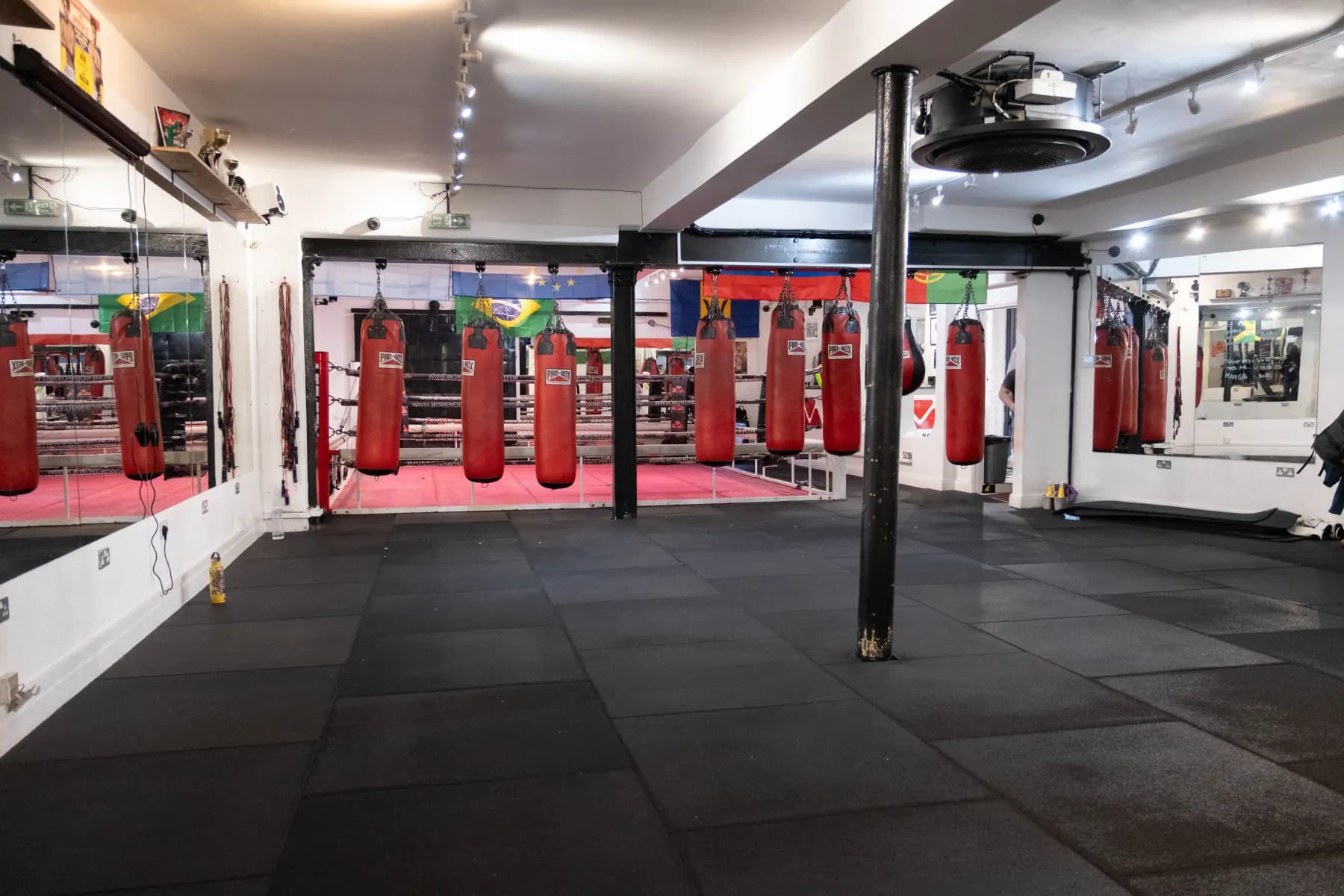 Moreno Boxing ring, bags, and training floor